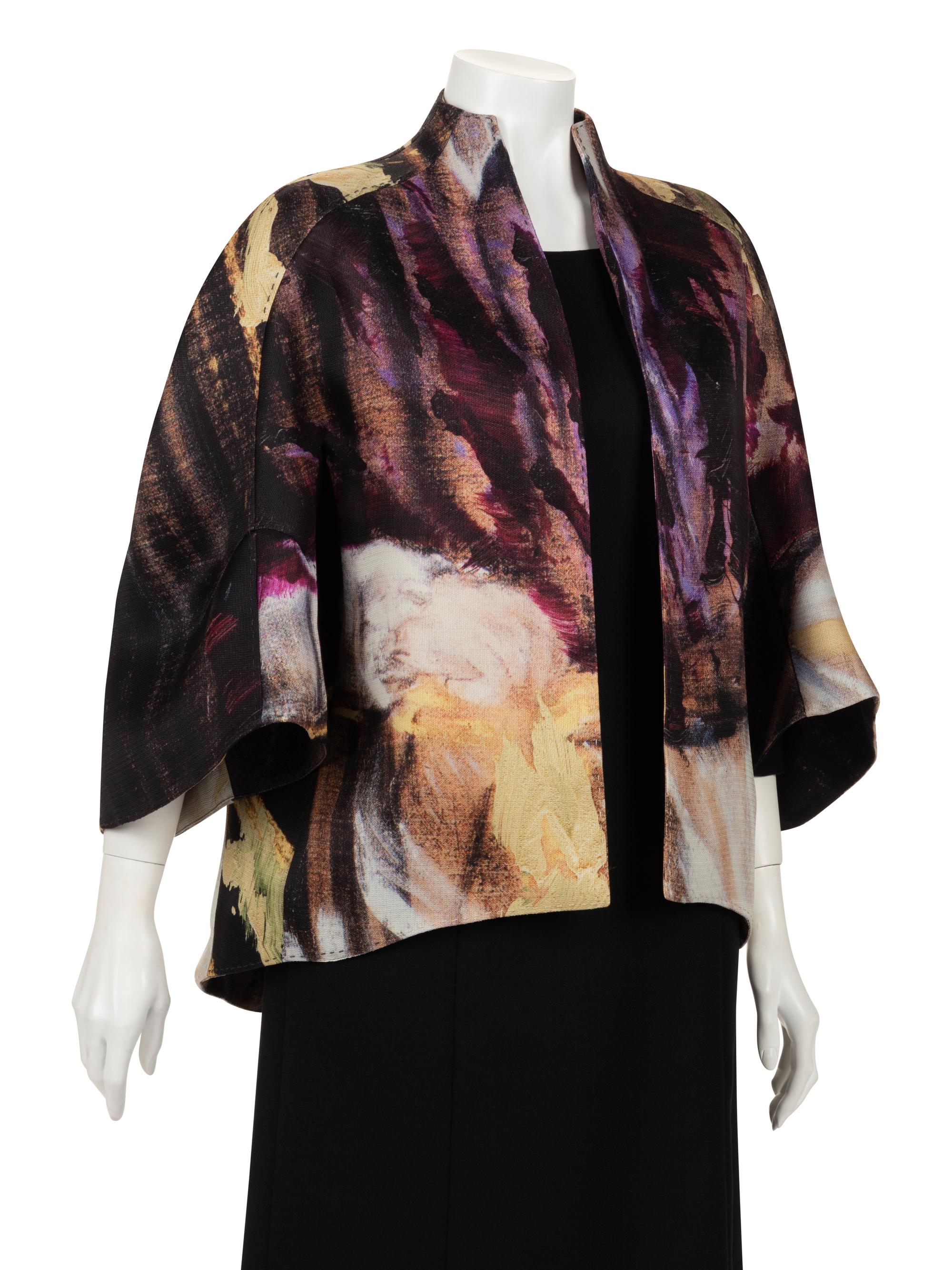 Ralph Rucci Screen-Printed Silk Swing Jacket, Spring 2009