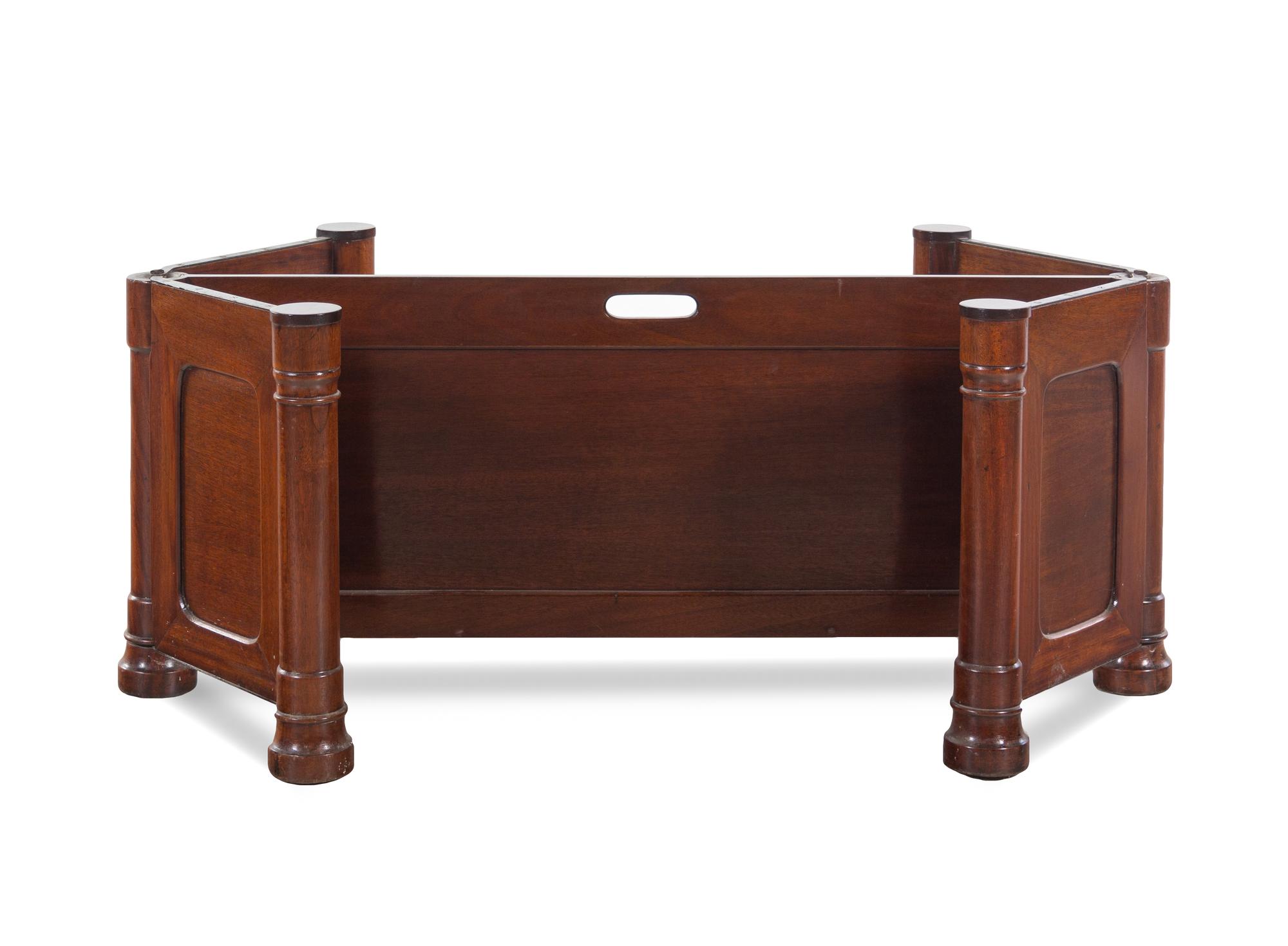 A Mahogany Casket Stand Cocktail Table Base