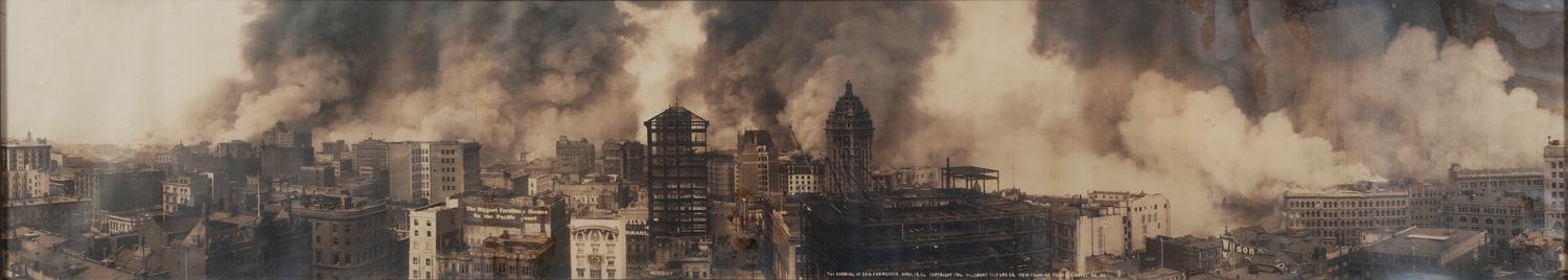 PILLSBURY, Arthur C. (1870-1946), photographer. The Burning of San Francisco. April 18, 06. View from St. Francis Hotel, No. 101. 1906.