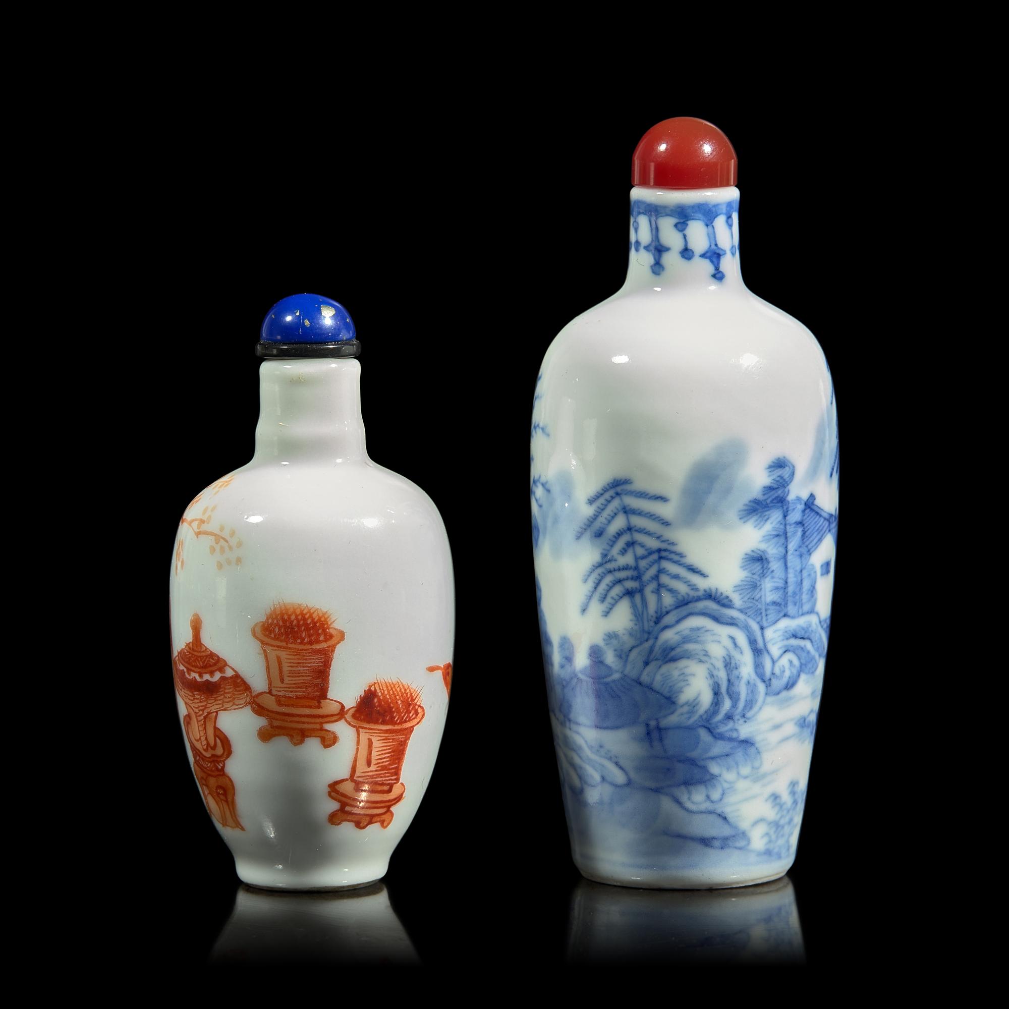 Two Chinese Porcelain Snuff Bottles