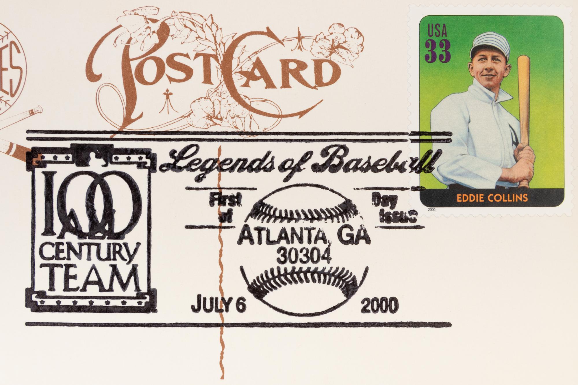 A Collection of 24 Legends of Baseball First Day of Issue Perez Steele Postcards,