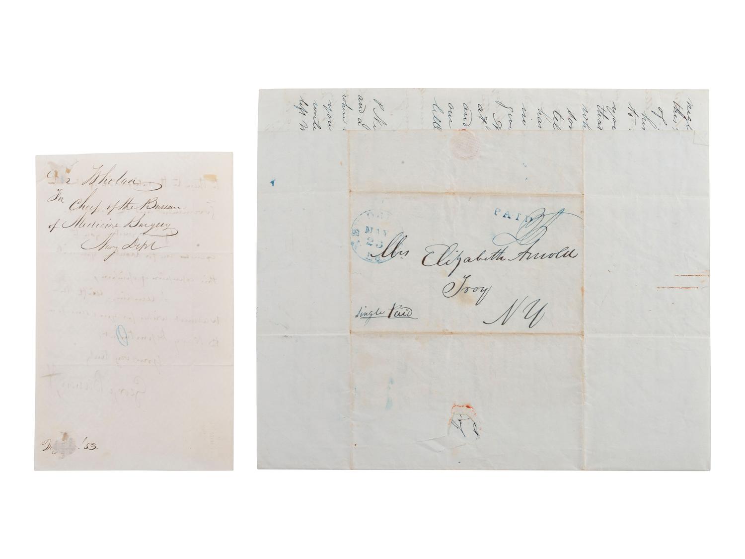 [US NAVY]. Antebellum naval-related correspondence, including: