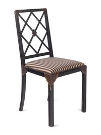 A Pair of English Trompe-l'Oeil Painted Side Chairs
