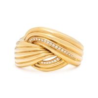 YELLOW GOLD AND DIAMOND CUFF BRACELET
