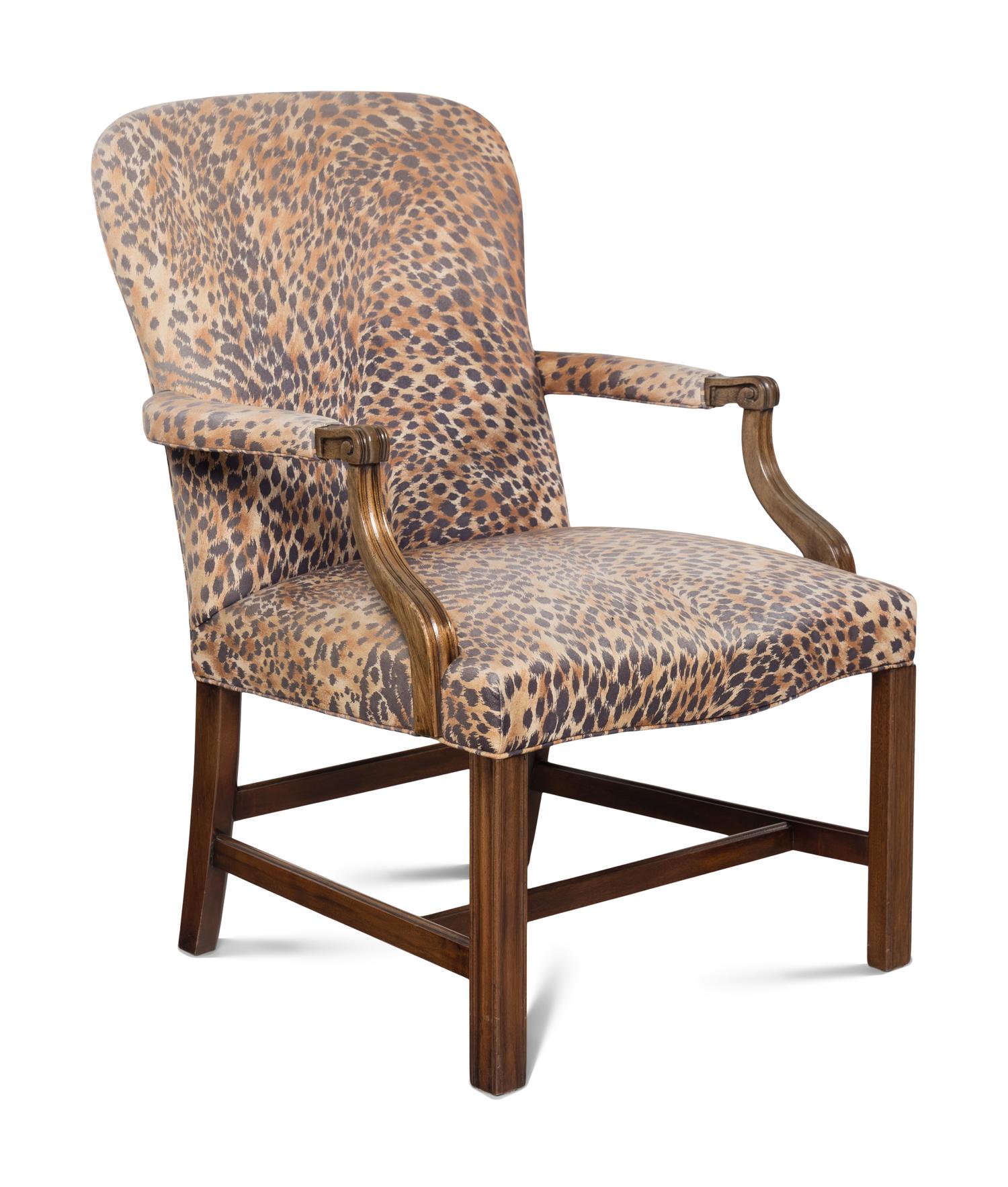 A George III Style Mahogany Library Chair