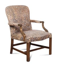 A George III Style Mahogany Library Chair