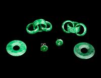 Three Pairs of Chinese Jadeite Jewelry