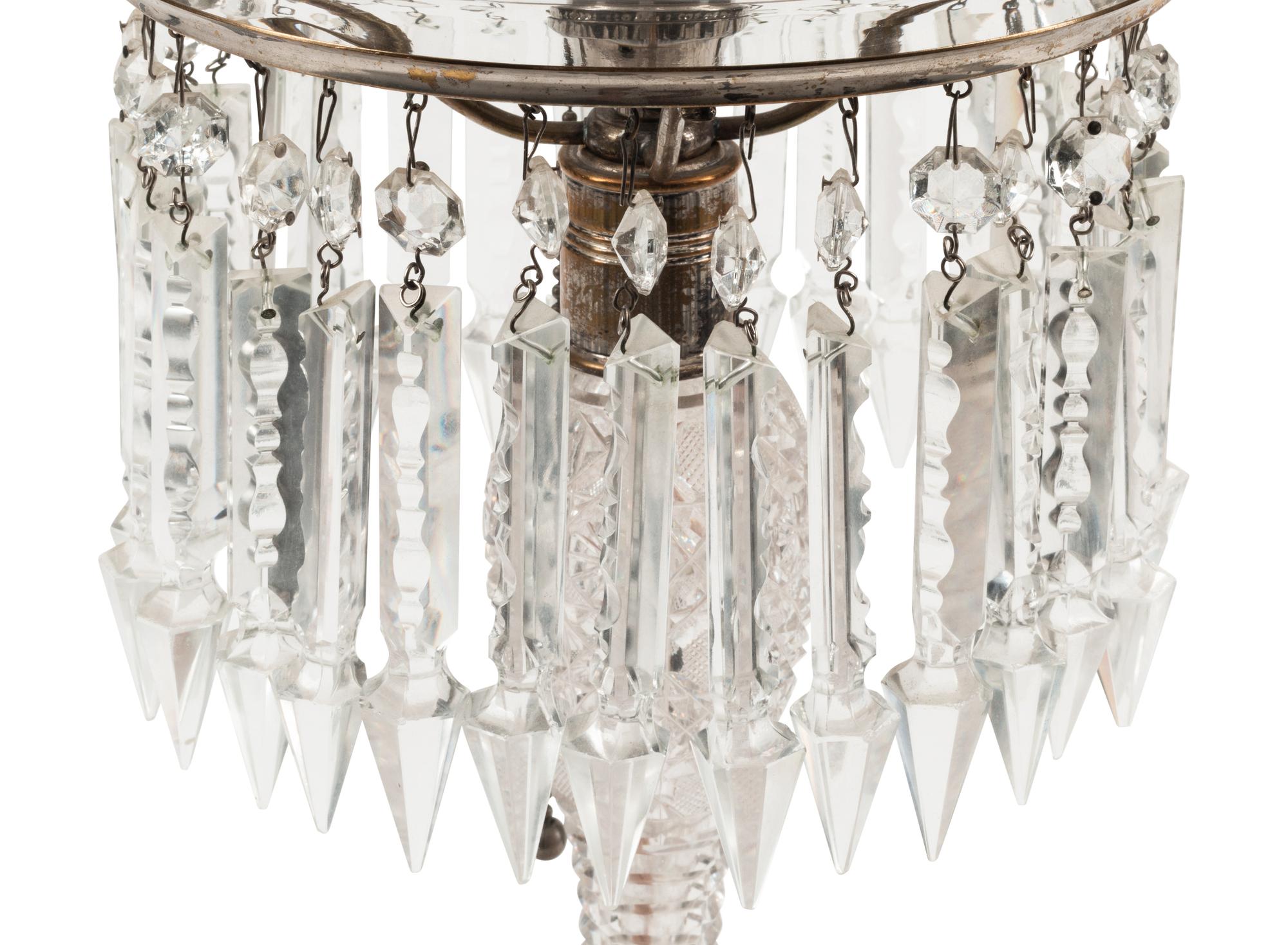 An American Cut Glass Table Lamp