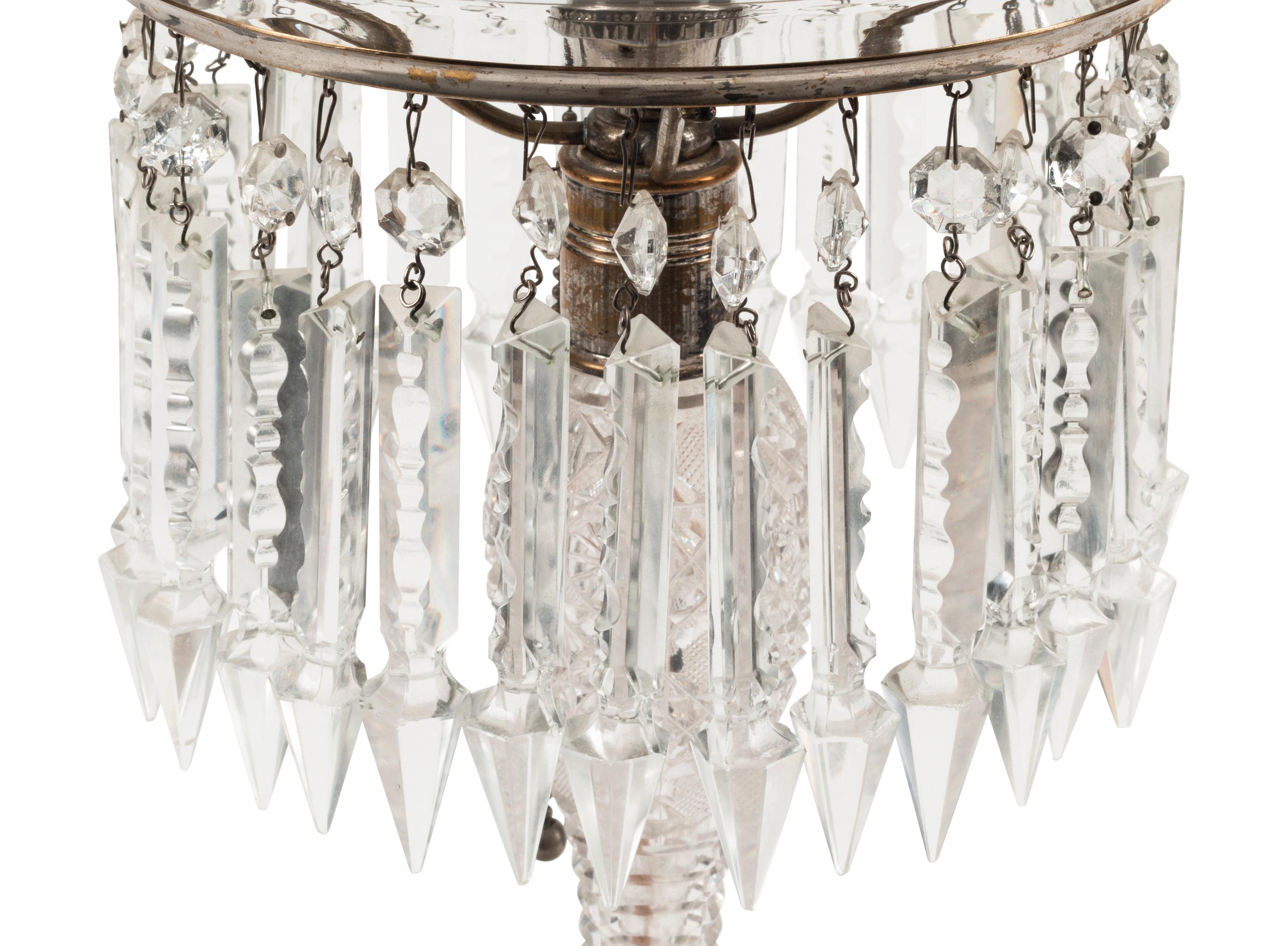 An American Cut Glass Table Lamp