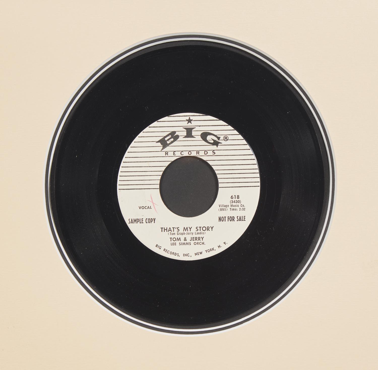 [Music] [Simon & Garfunkel] Original Holographic Sheet Music for "That's My Story" and "True or False"