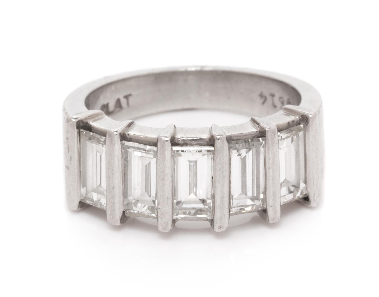 A Platinum and Diamond Ring, 6.60 dwts.