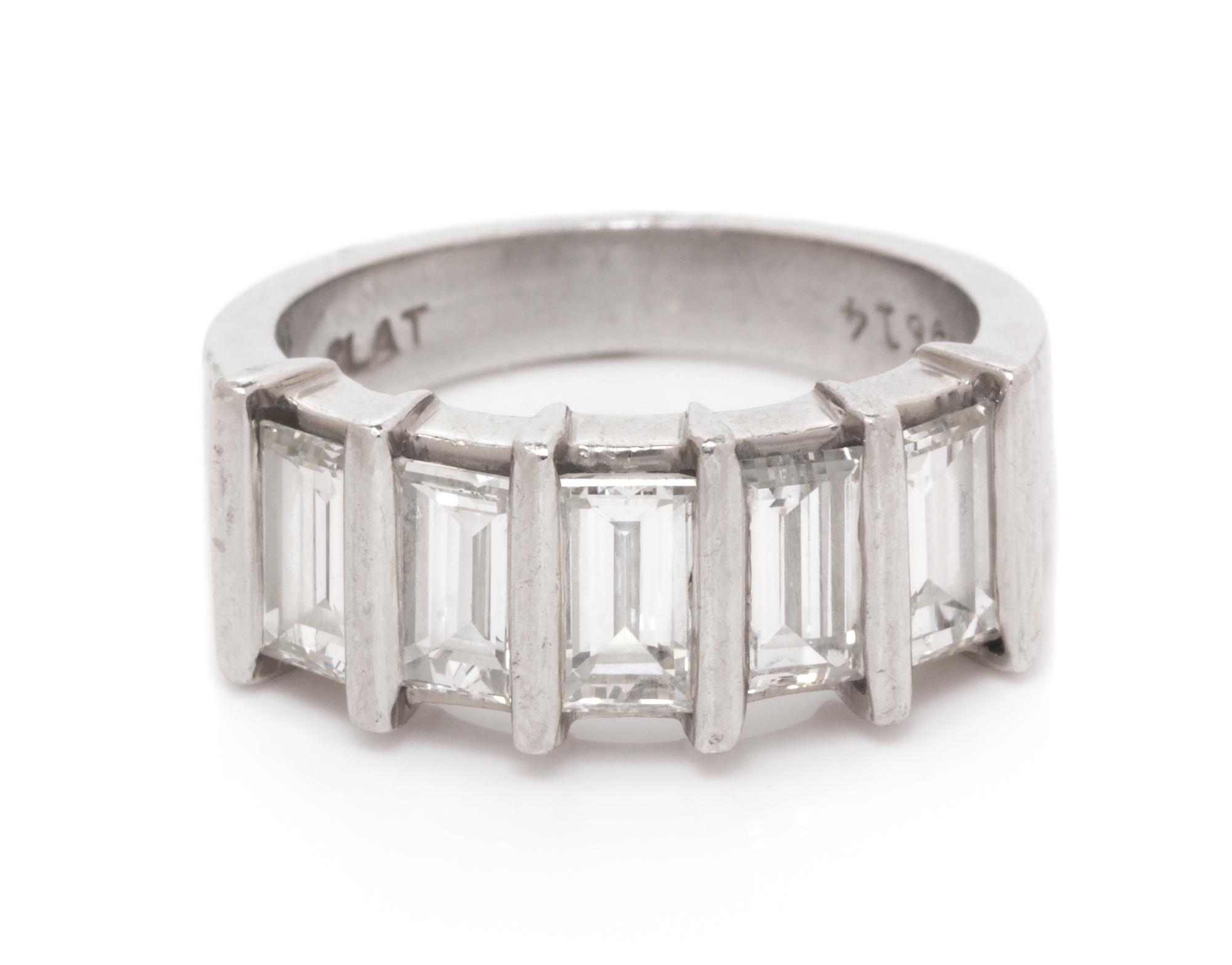 A Platinum and Diamond Ring, 6.60 dwts.