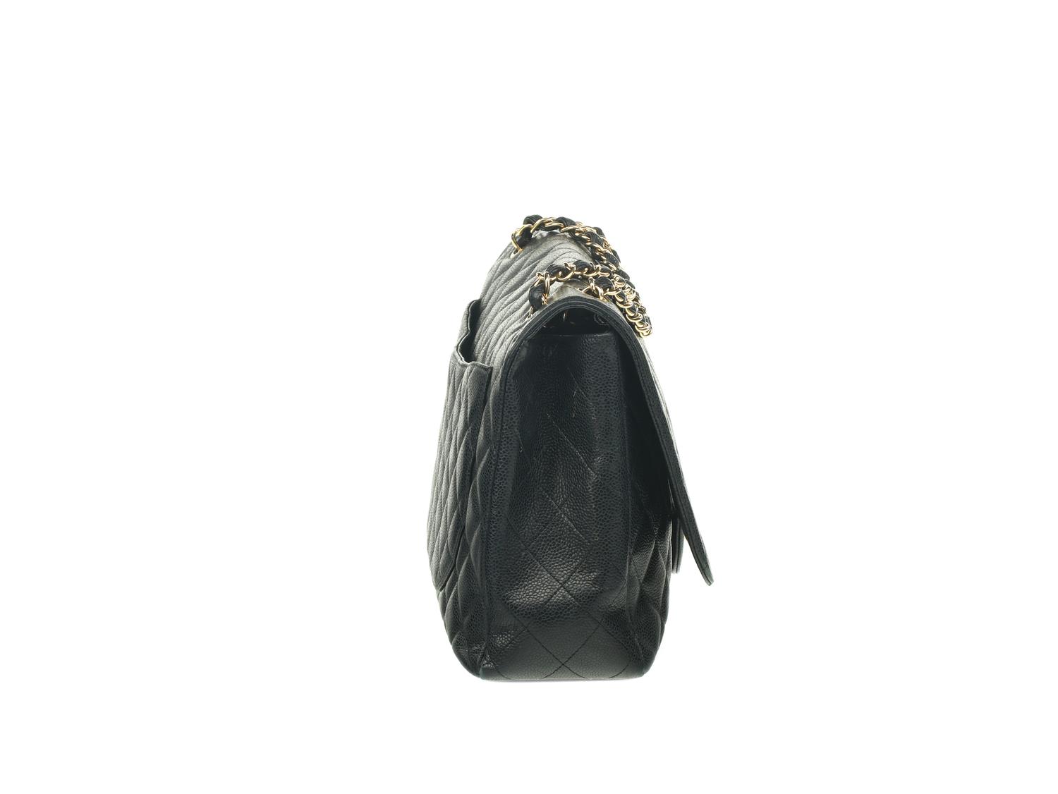Chanel Maxi Flap Bag in Caviar Leather