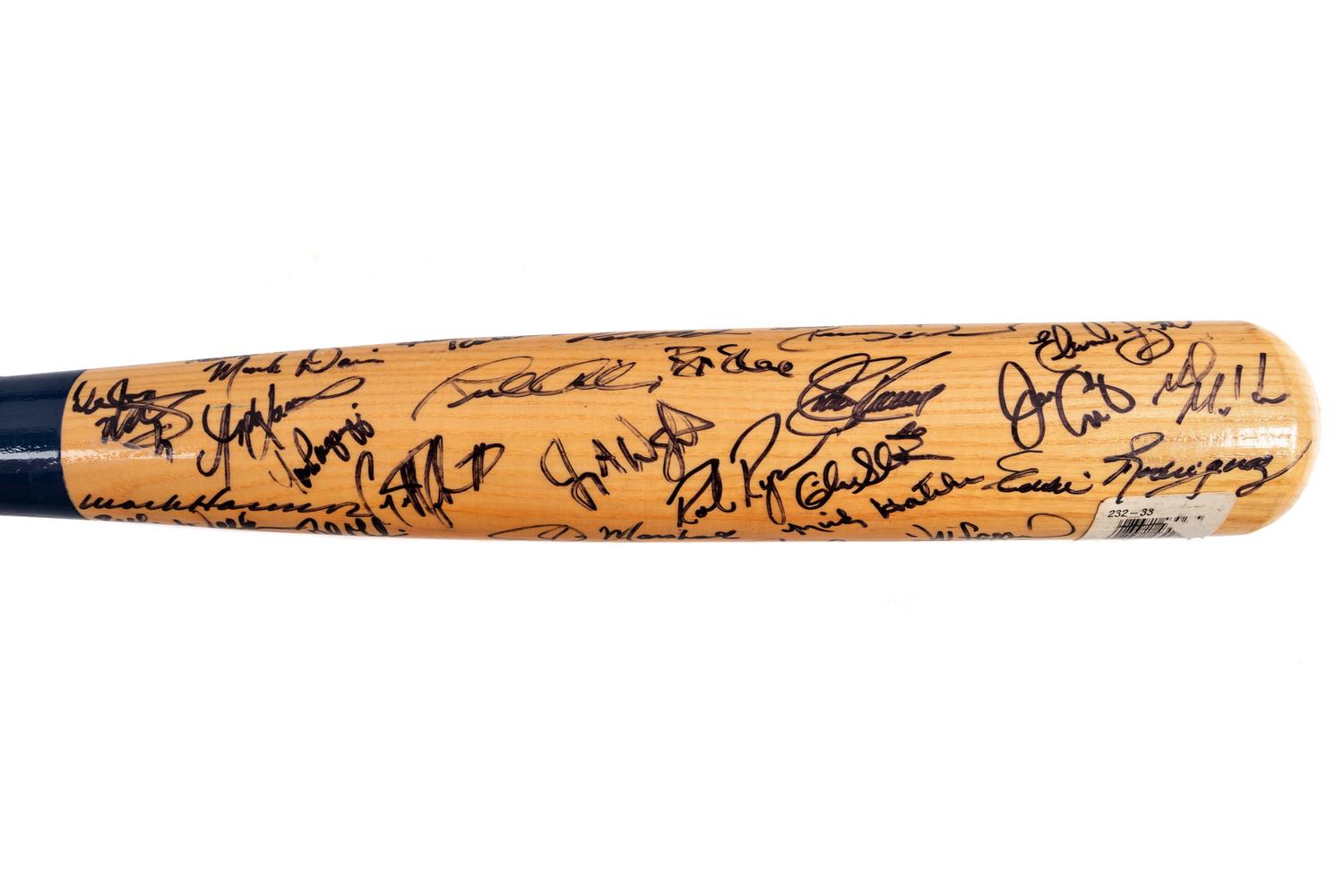 A Group of Baseball Bats Formerly Displayed at Mike Ditka's Restaurant (Including Ken Griffey Jr. and Hank Aaron Signed),