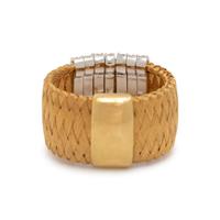 ROBERTO COIN, BICOLOR GOLD AND DIAMOND 'PRIMAVERA' RING