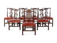 A Set of Eight George III Style Mahogany Dining Chairs