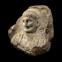 A Palmyrene Limestone Bust of a Man
