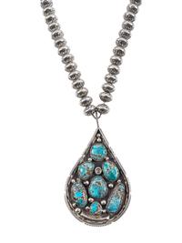 Silver and #8 Turquoise Necklace