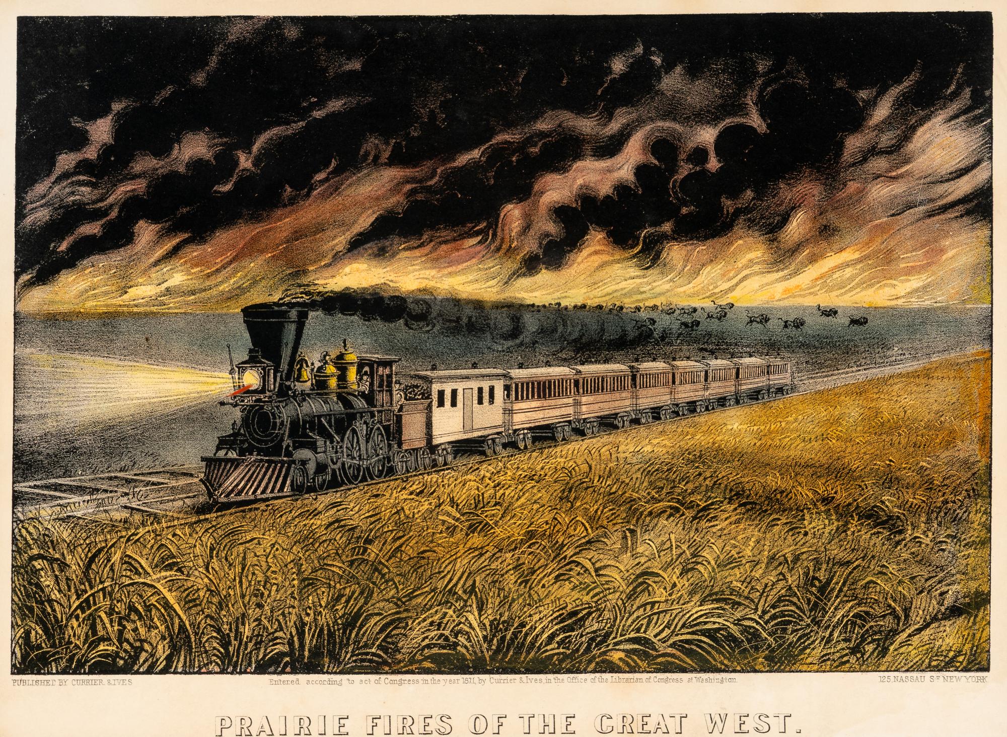 [AMERICANA - CURRIER & IVES]. A group of 7 small format lithographs, comprising: