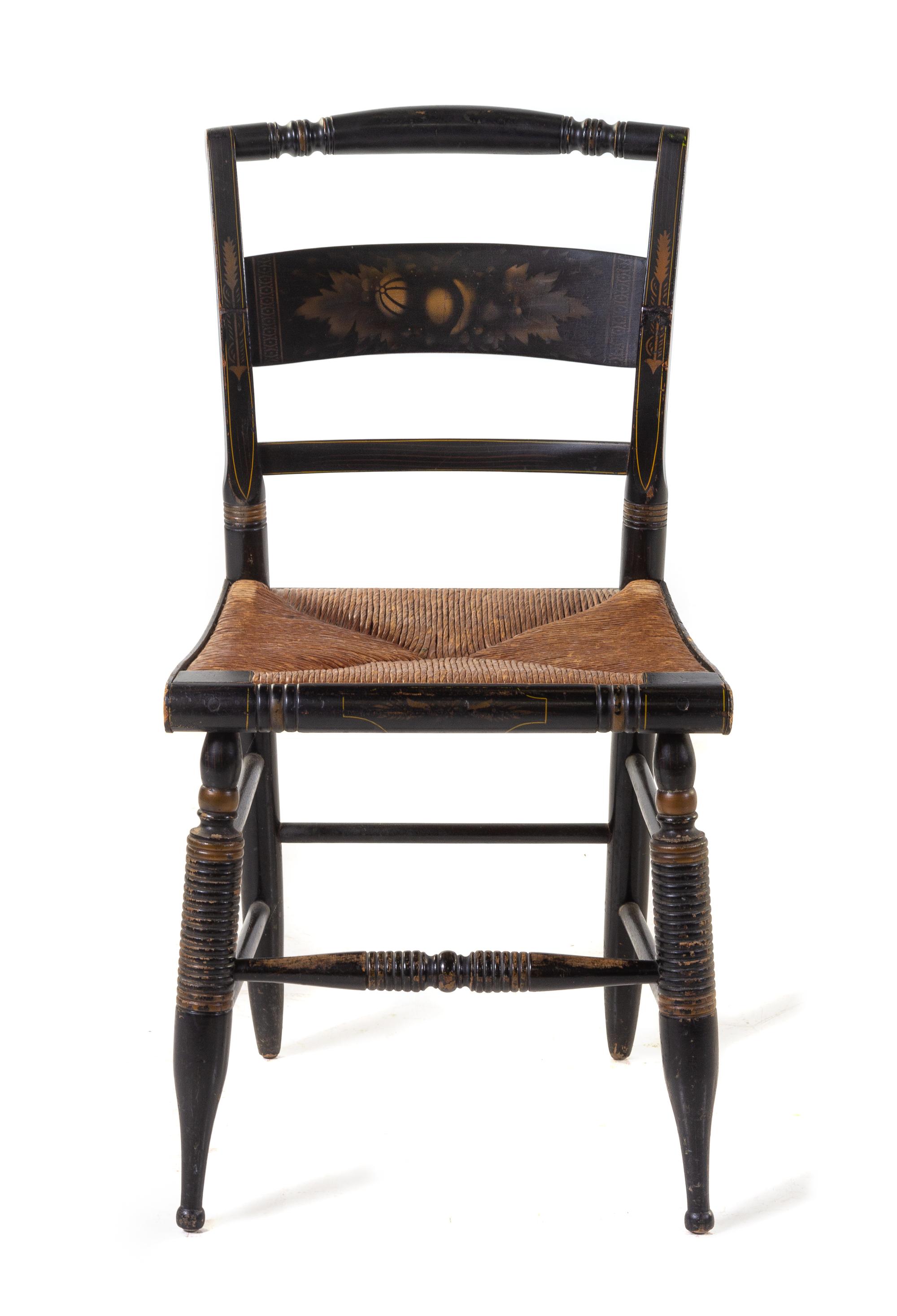 A Black Hitchcock Side Chair