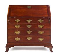 A Chippendale Mahogany Slant-Front Desk Attributed to John Goddard, Newport, Rhode Island