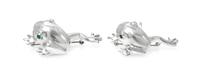 A Pair of Sterling Silver Frog Brooches, 15.30 dwts.
