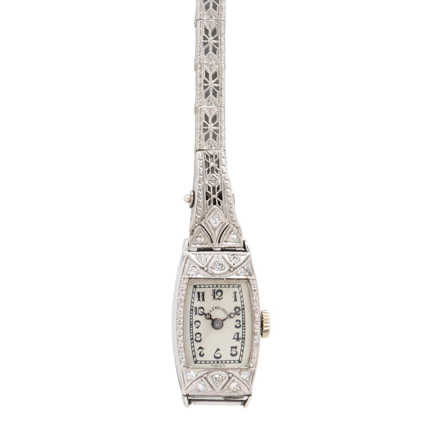 COLLECTION OF WHITE GOLD AND DIAMOND JEWELRY