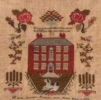 A Needlework Embroidered Pictorial Sampler, Wrought by Ann Craven, 19th Century