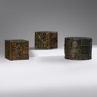 Three Brutalist End Tables, c. 1965 Craft Associates, USA