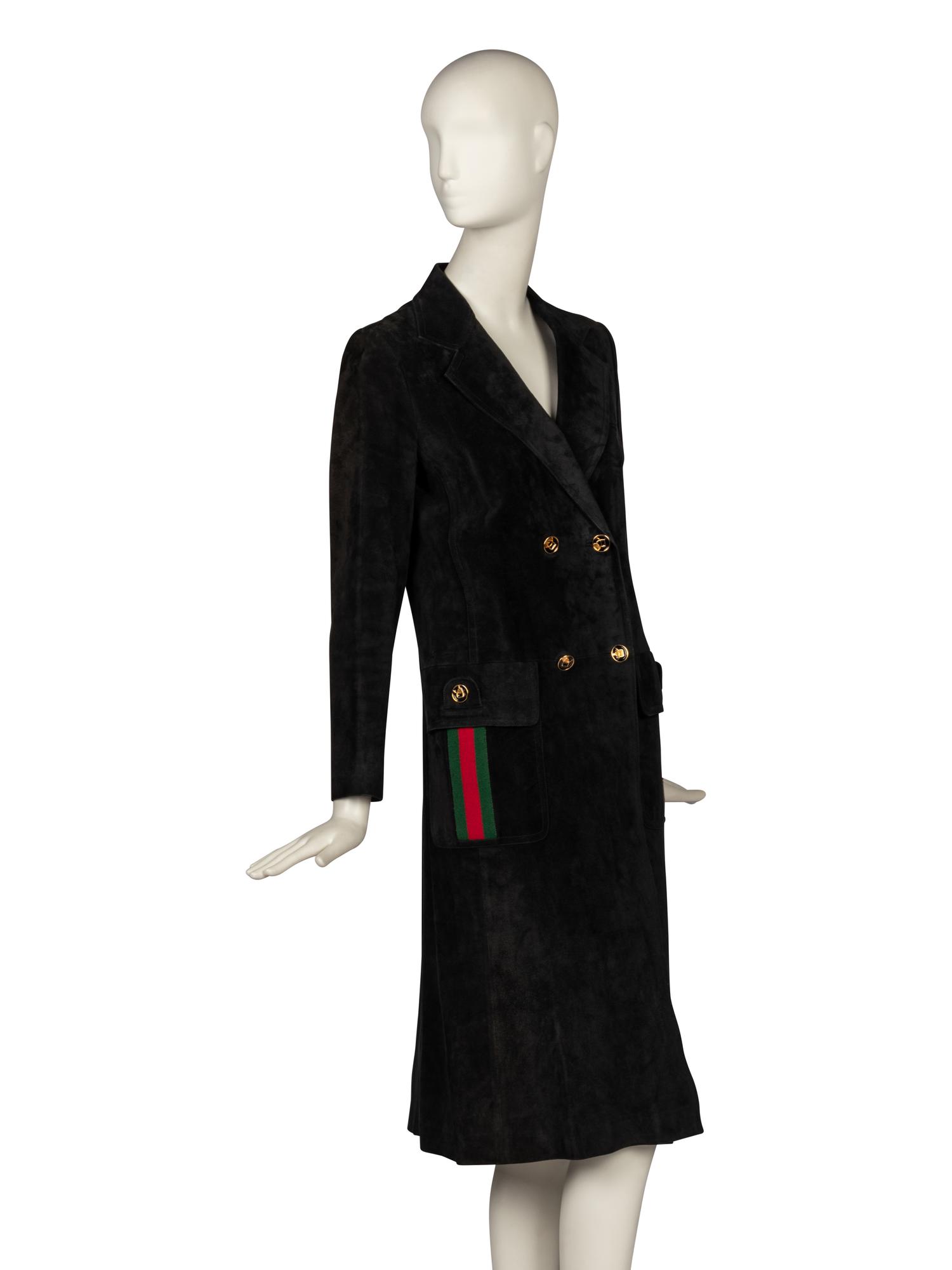 Gucci, Black Suede Coat