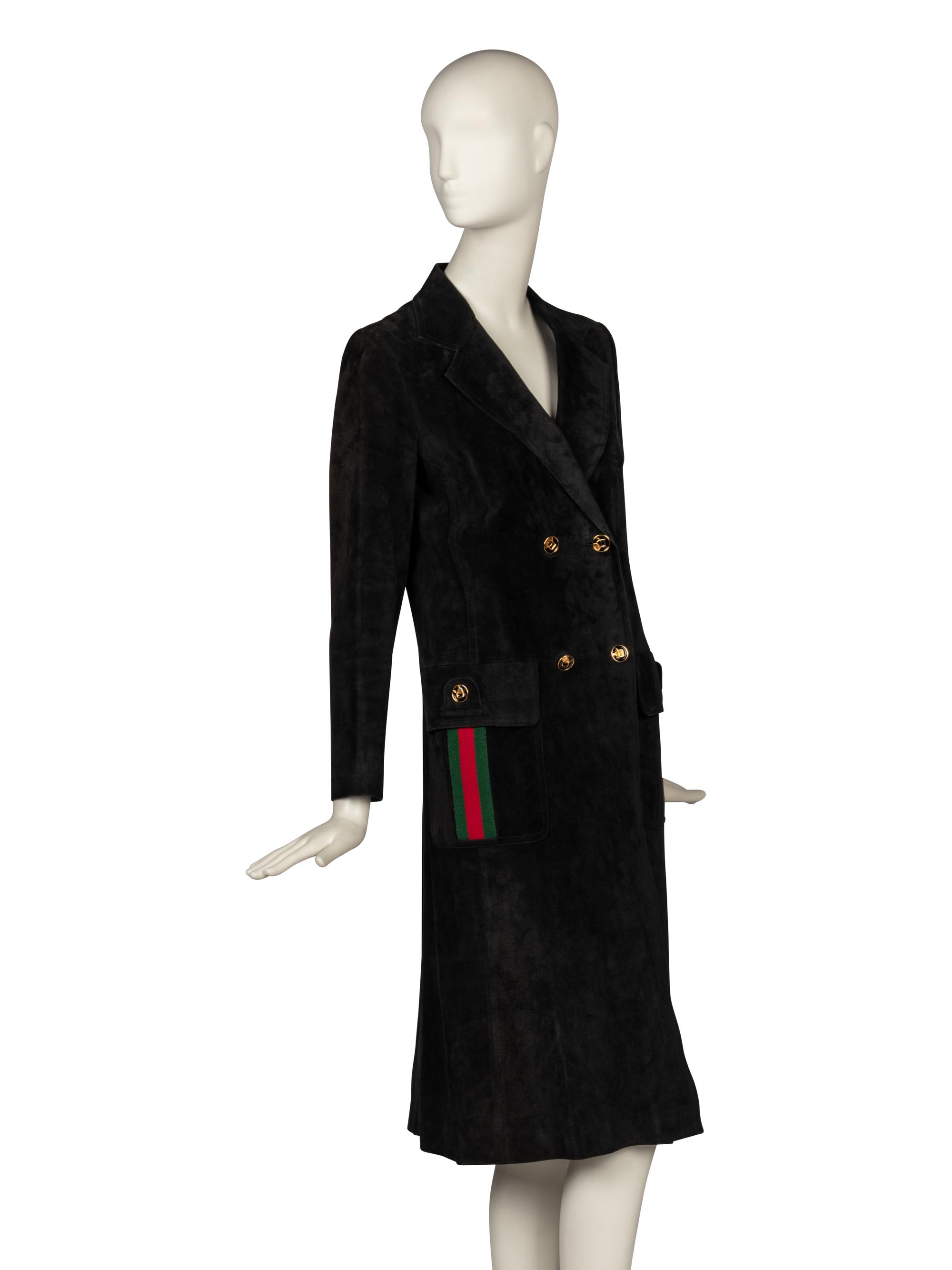 Gucci, Black Suede Coat