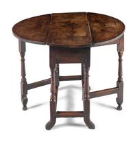 A William and Mary Oak Drop-Leaf Table