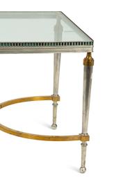 A Steel and Brass Low Table Attributed to Maison Jansen — 20TH CENTURY