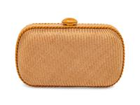BOTTEGA VENETA, GOLD STRAW CLUTCH