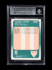 A 1988-89 Fleer Michael Jordan Basketball Card No. 17 (BGS 8.5 NM-MT+)