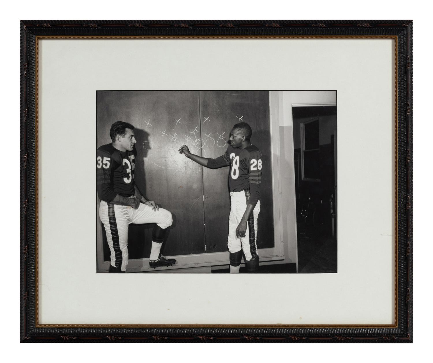 A Group of Nine Early Years of the Chicago Bears Photographs Formerly Displayed at Mike Ditka’s Restaurant.