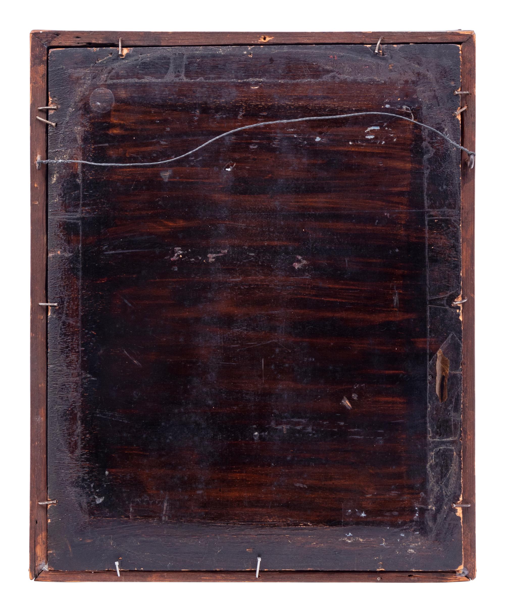 A Continental Reverse Painting on Glass