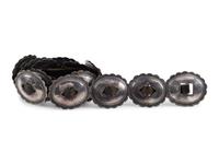Navajo Stamped Silver Concha Belt