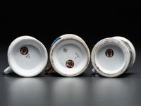 Three Fraternal Porcelain Shaving Mugs