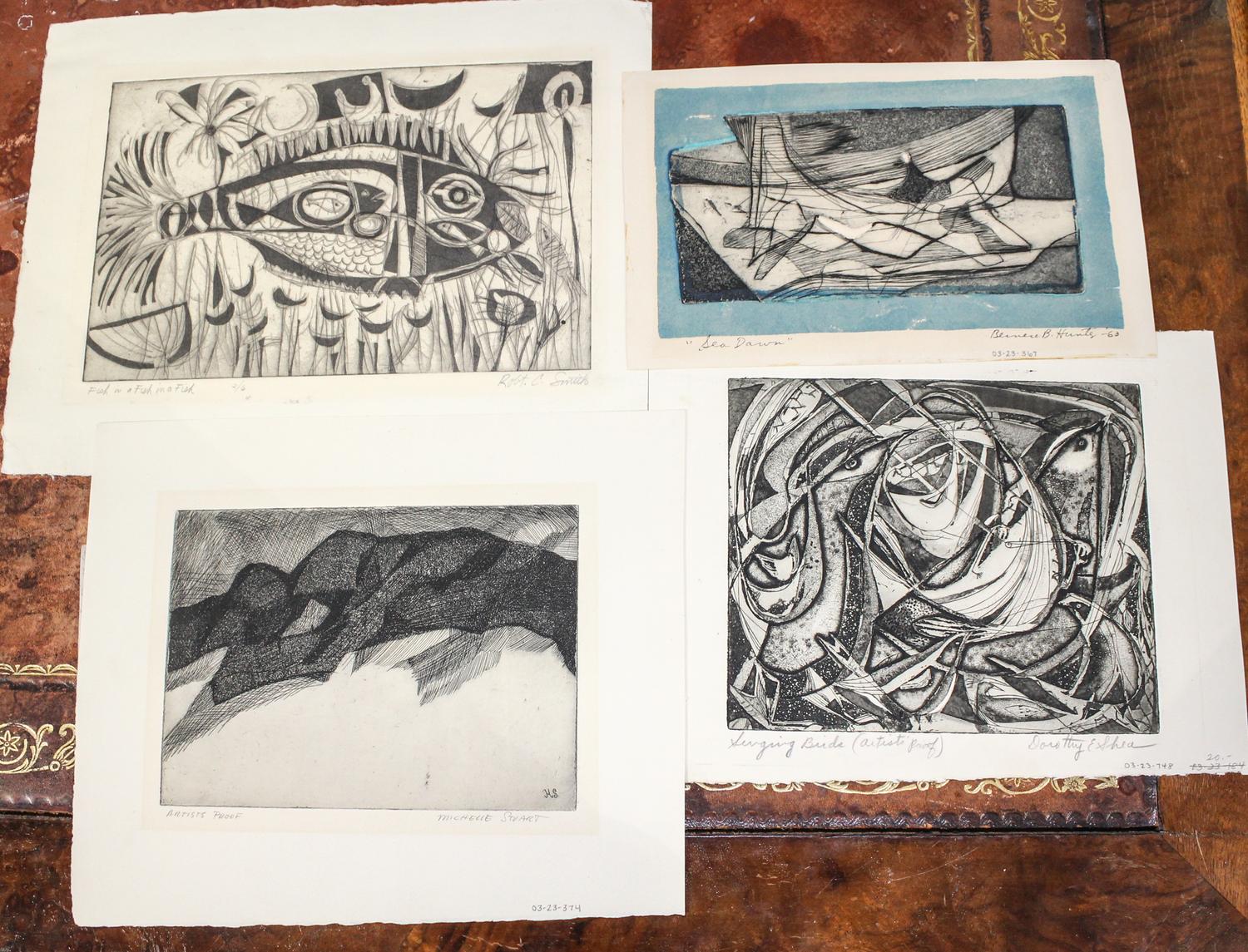 A Group of 20th Century Prints by Various Artists various sizes