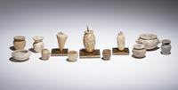 Twelve Egyptian Alabaster, Breccia and Other Stone Vessels