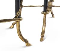 A Pair of French Gilt Bronze, Mahogany and Marble Side Tables