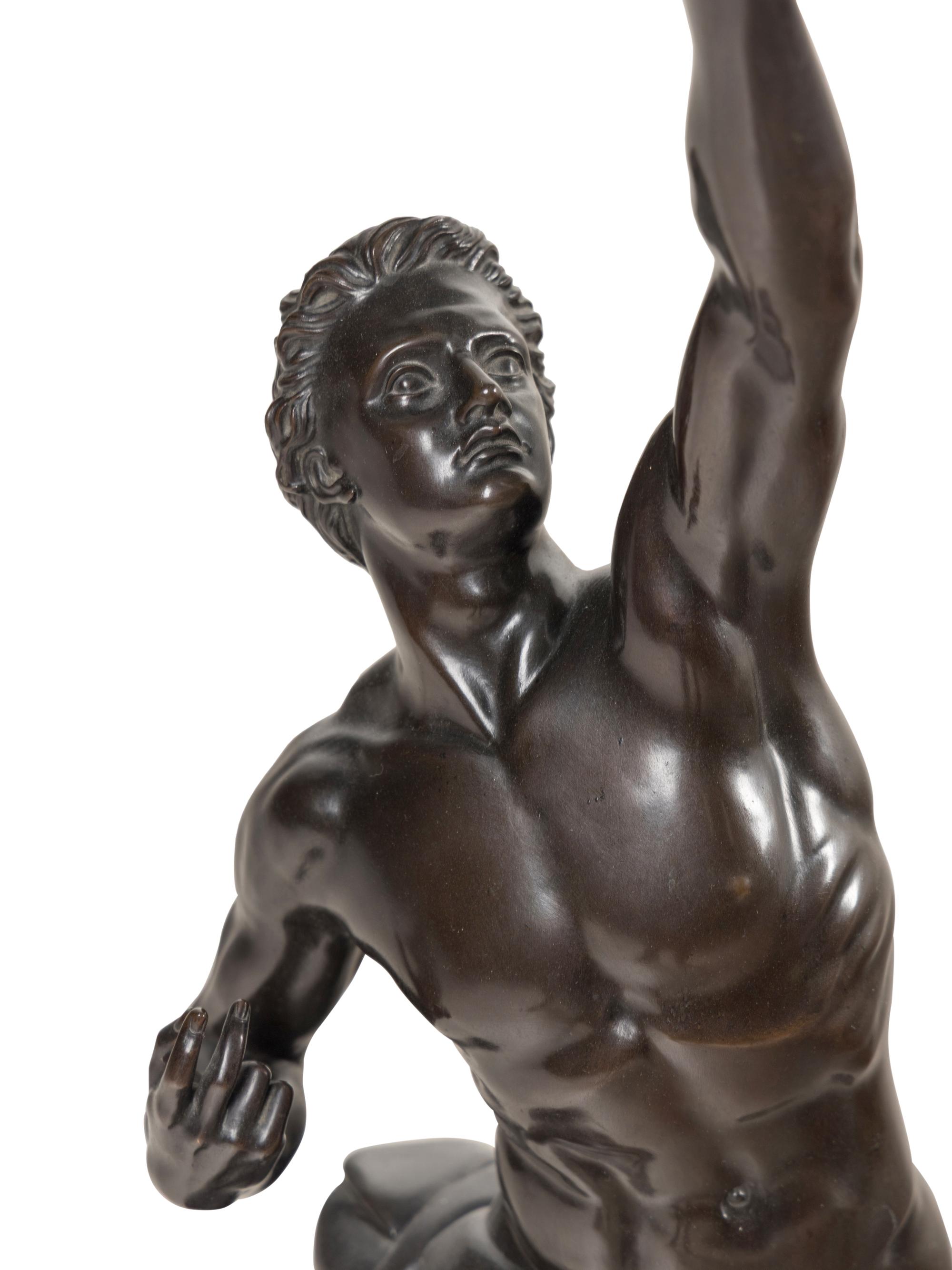 A Coalbrookdale Bronze Figure of The Eagle Slayer
