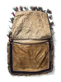 Metis Beaded Smoke Tanned Moose Hide Sled Bag
