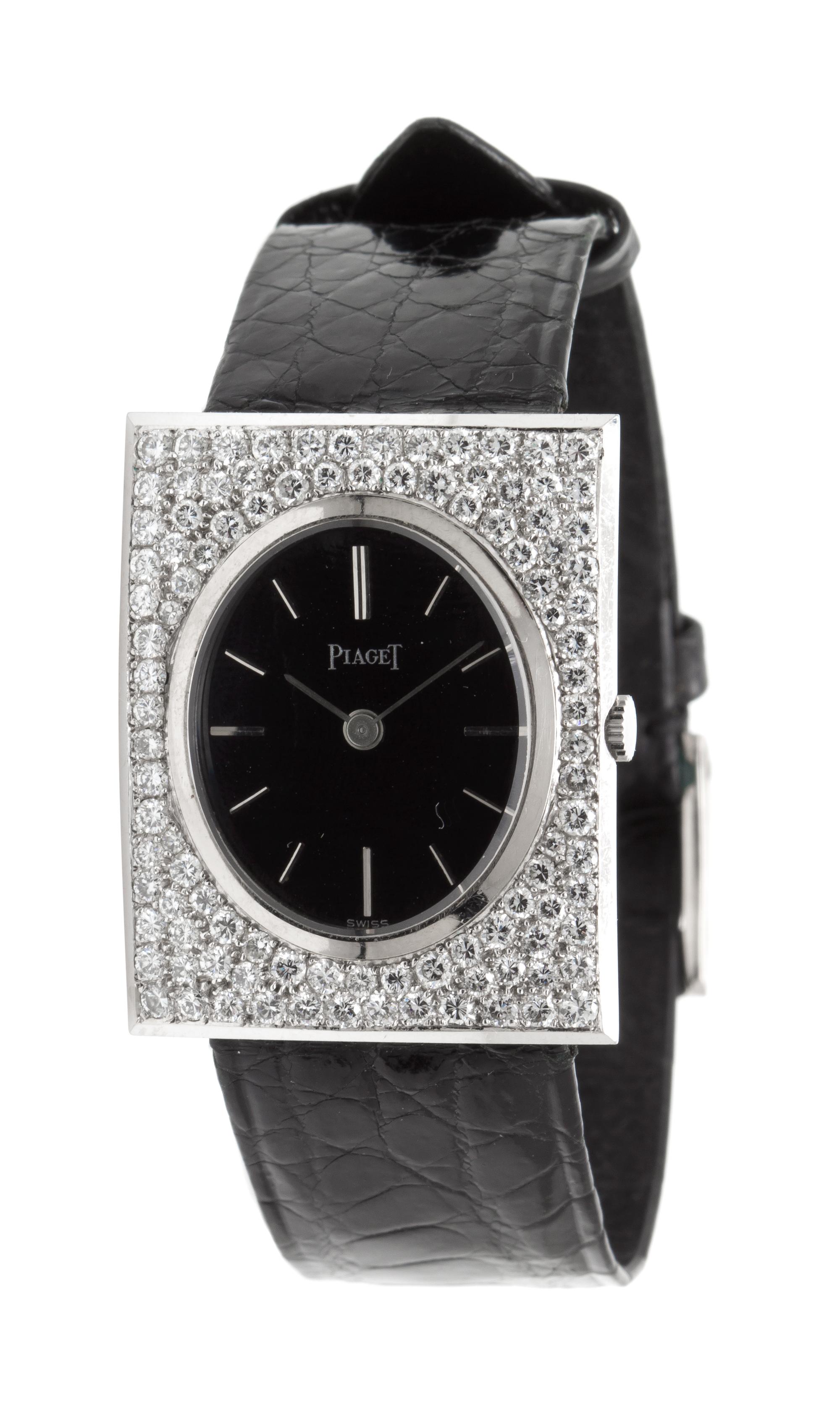 An 18 Karat White Gold and Diamond Ref. 918 Wristwatch, Piaget,