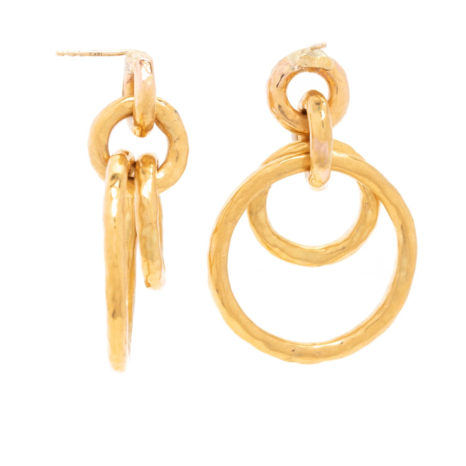 IPPOLITA, YELLOW GOLD EARRINGS