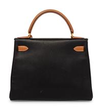 Hermès Kelly Retourne 25 in Bicolor Calfskin, 1994
