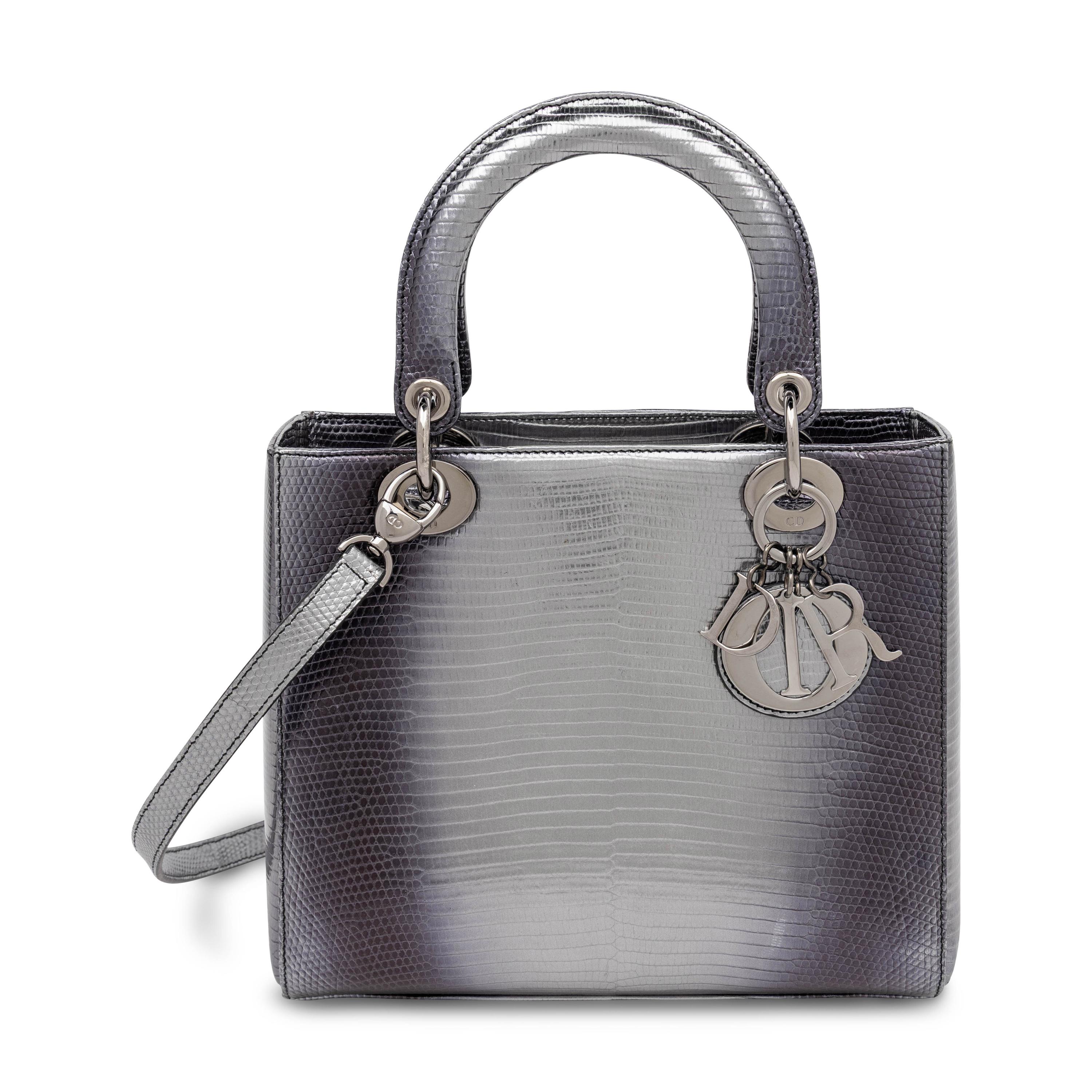 Christian Dior, Medium Lady Dior in Metallic Lizard Skin