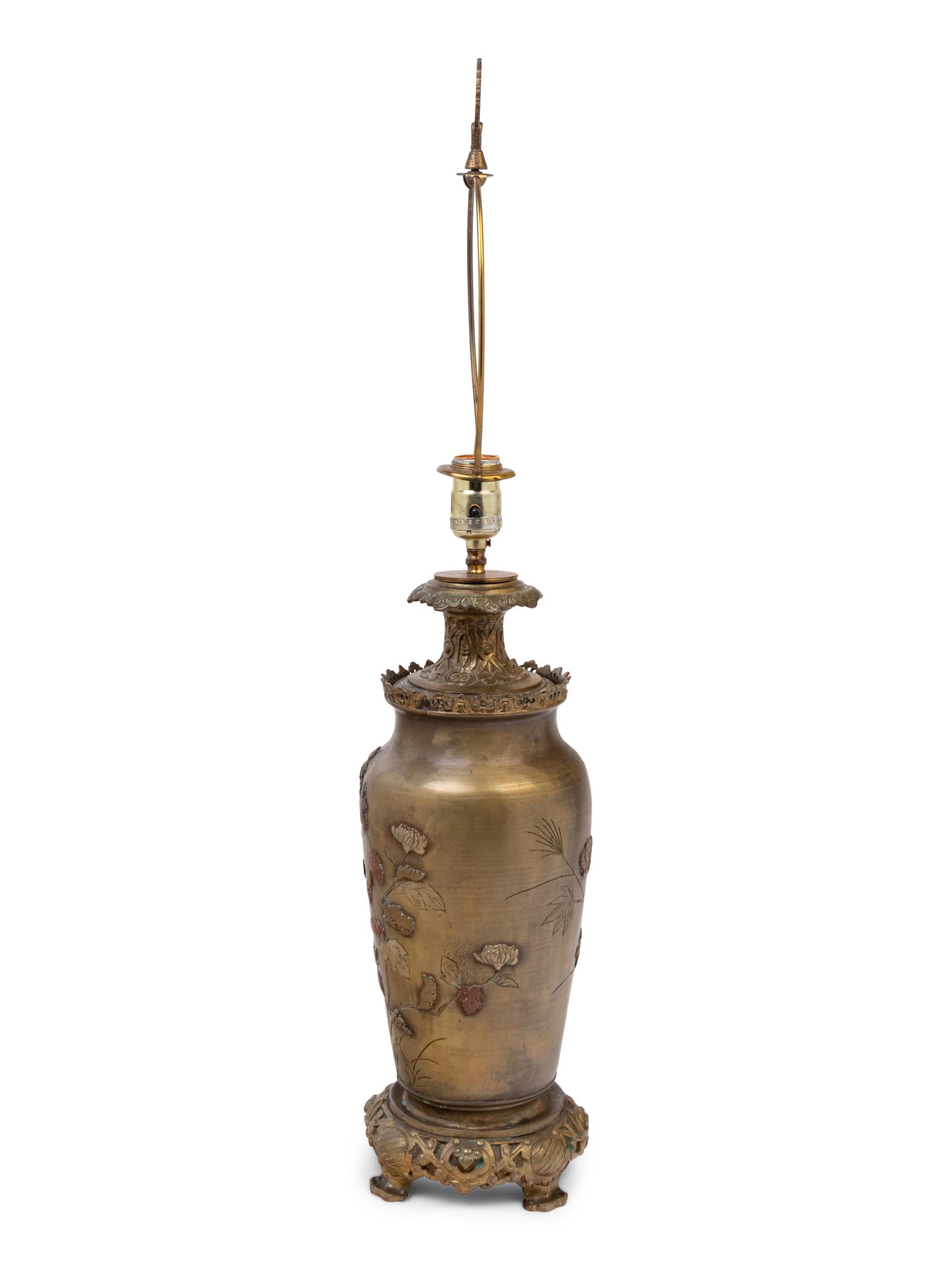 A Japanese Bronze Vase Mounted as a Lamp