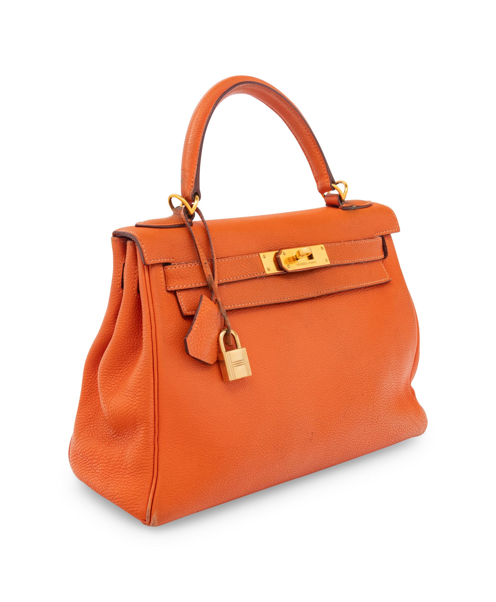 HERMÈS, ORANGE KELLY 28